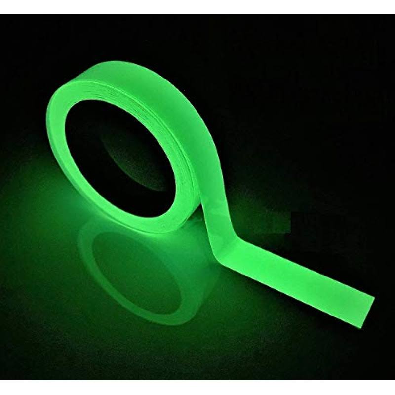 Glow in The Dark Tape- 33 ft x 0.5 inch Luminous Photoluminescent/Luminescent Emergency Roll Safety Egress Markers Stairs Walls Steps Exit Sign.
