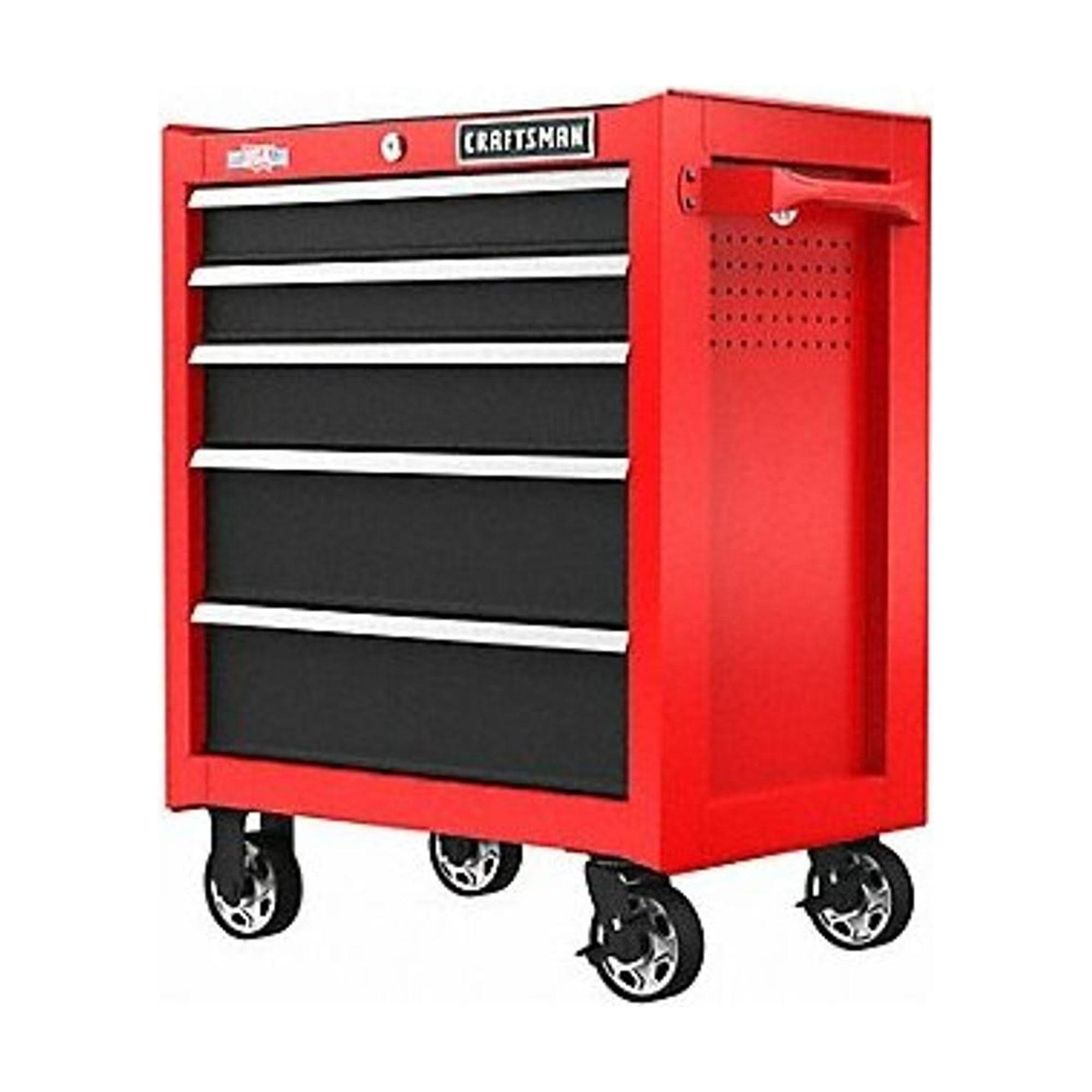 Craftsman CMST98264RB 2000 Series 26.5-in W x 34-in H 5-Drawer Steel Rolling Tool Cabinet (Red)