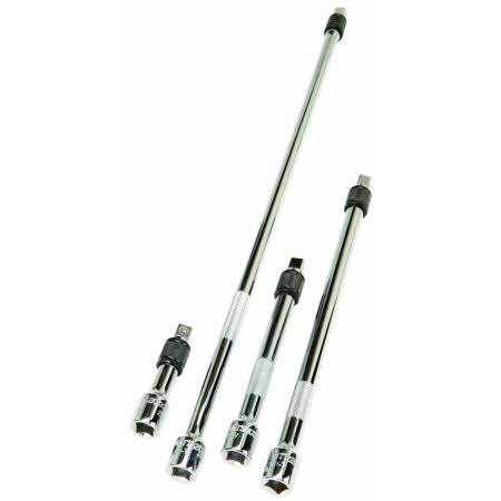 Pittsburgh 67976 4 PC 3/8 in. Drive Quick-Release Extension Bar Set