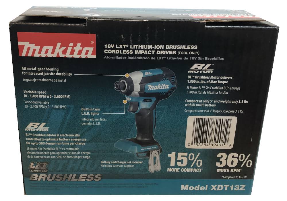 Makita USA- 18 Volt LXT Lithium-Ion Brushless Cordless Impact Driver (Tool Only)