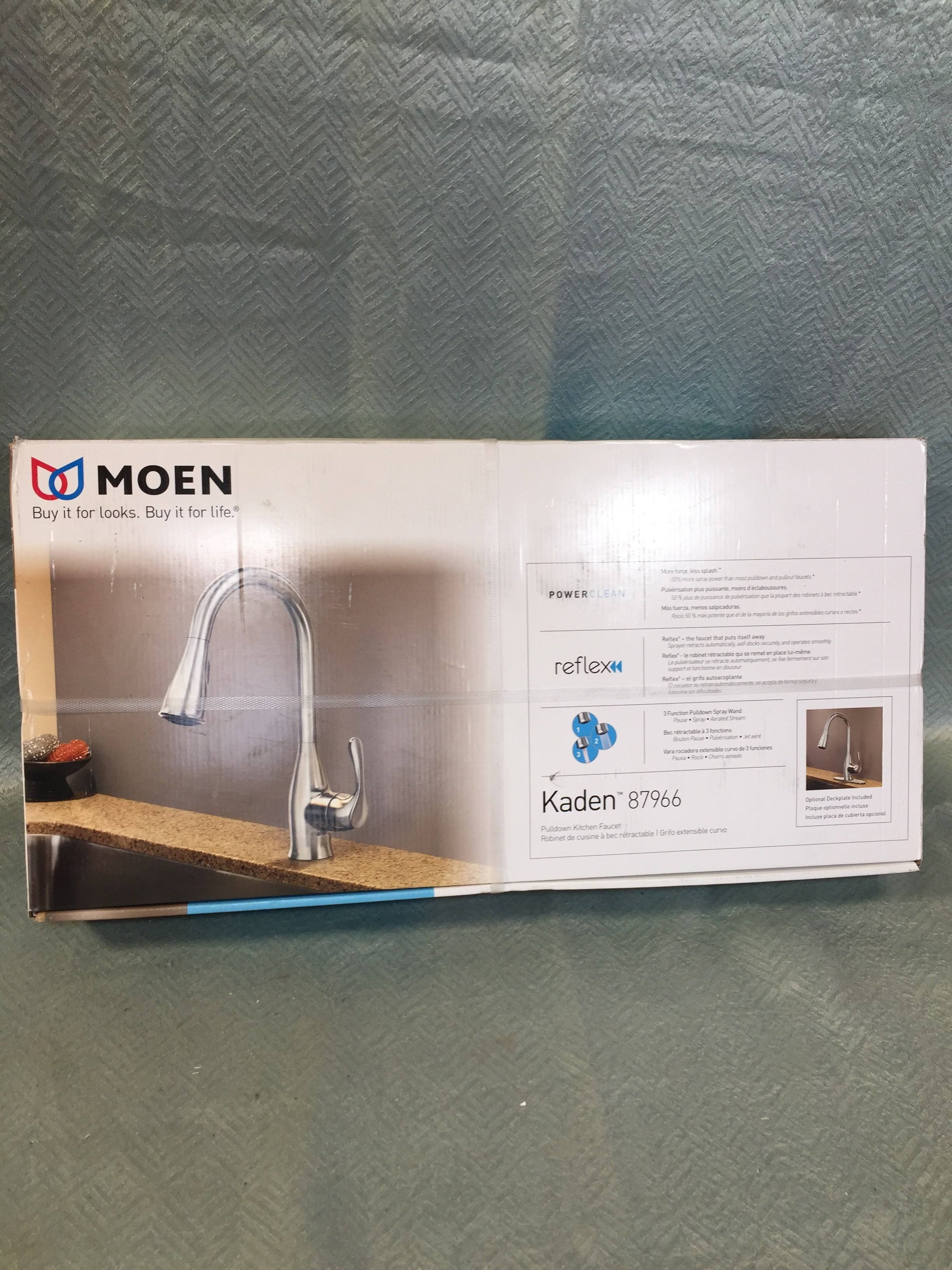 Moen Kaden Single-Handle Pull-Down Sprayer Kitchen Faucet in Chrome