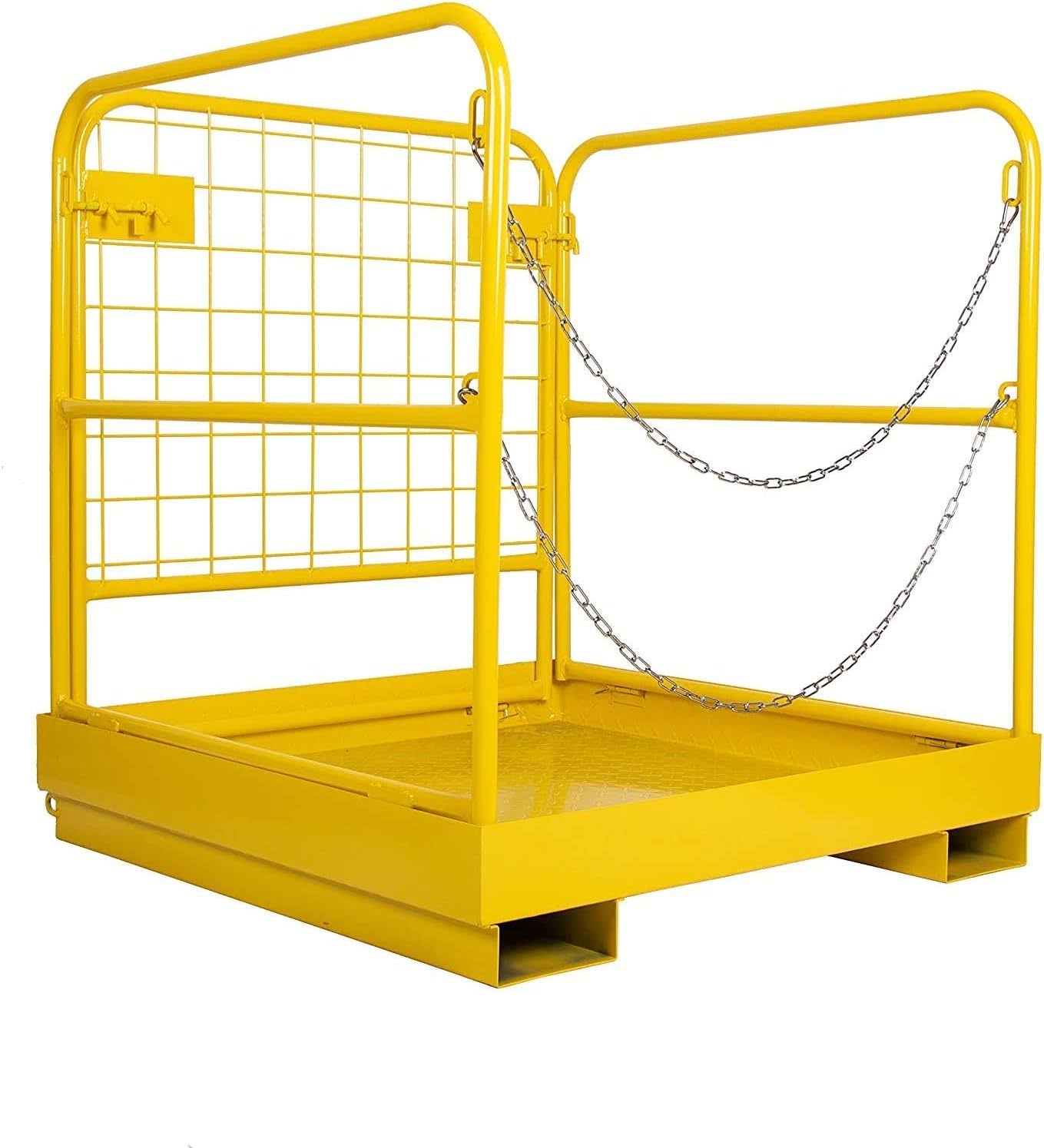 KUAFU 36*36 Forklift Safety Cage Heavy Duty Steel Forklift Man Basket