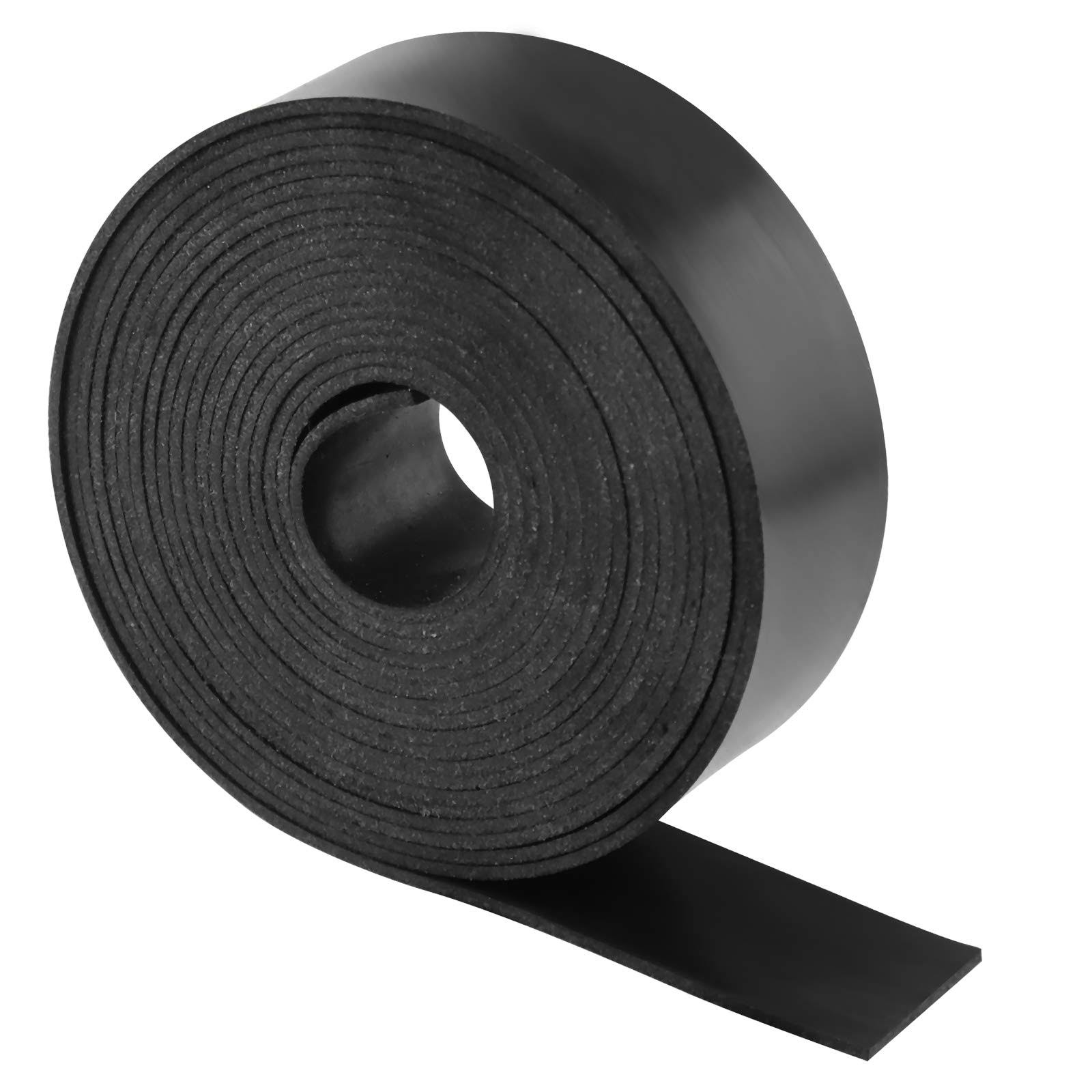 VUAOHIY Neoprene Rubber Strips Solid Rubber Rolls Neoprene Solid Rubber Sheet for DIY Gasket, Warehouse, Pads, Seals, Weather Stripping, Crafts, Flooring,