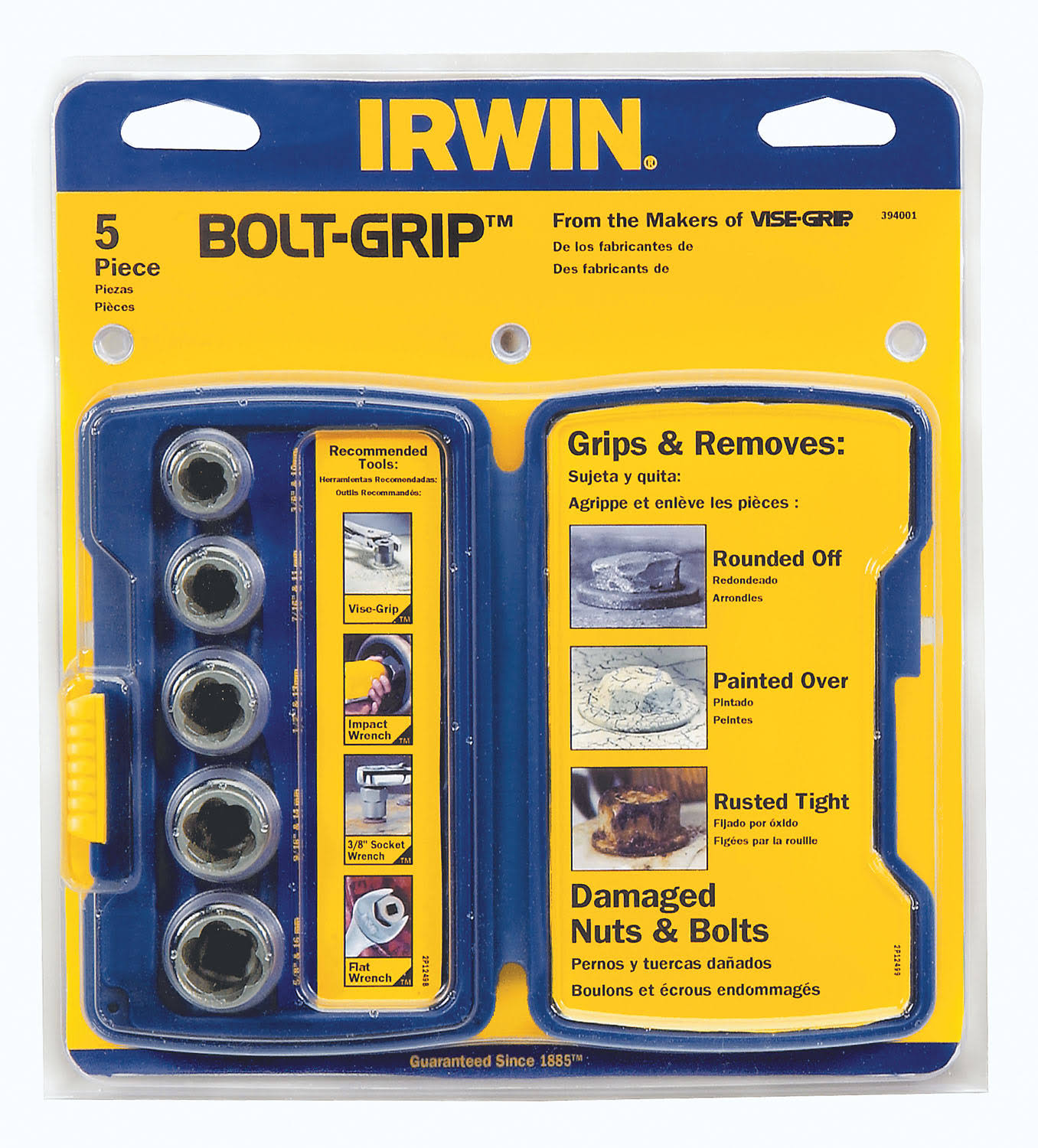 Irwin Hanson- 394001- 5-Pc Bolt-Grip Base Set