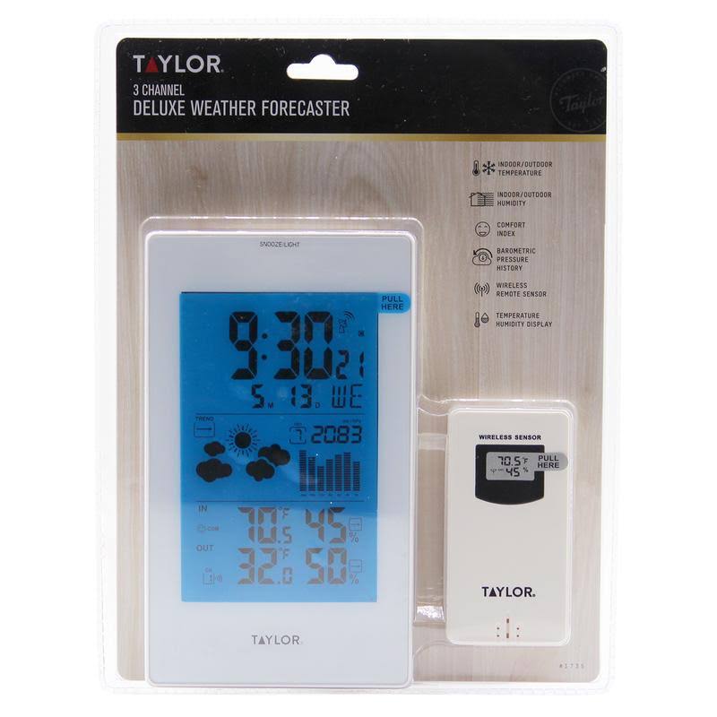 Taylor 1735- Digital Weather Forecaster with Barometer Alarm Clock