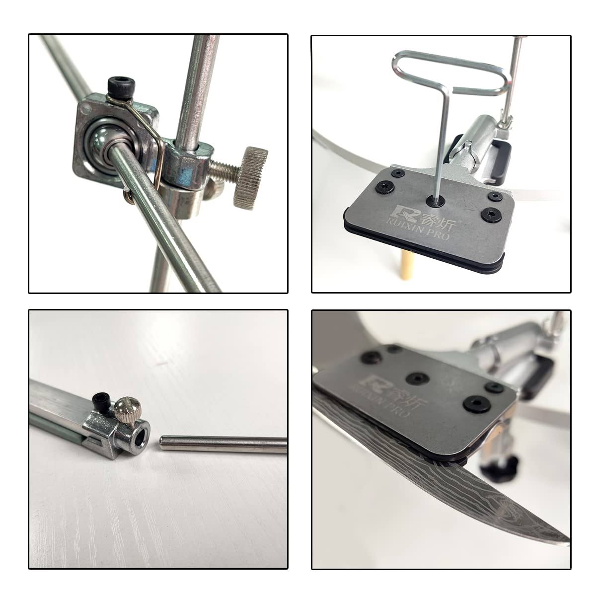 Knife Sharpener Professional Stainless Steel Kitchen Chef Knife Sharpener Home Knife Sharpening Kit Abrasive Holding System Tools (Set C)