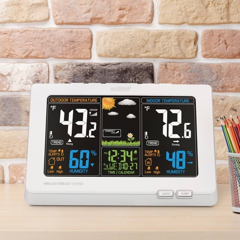 La Crosse Wireless Color Weather Station, White (308-1414w)