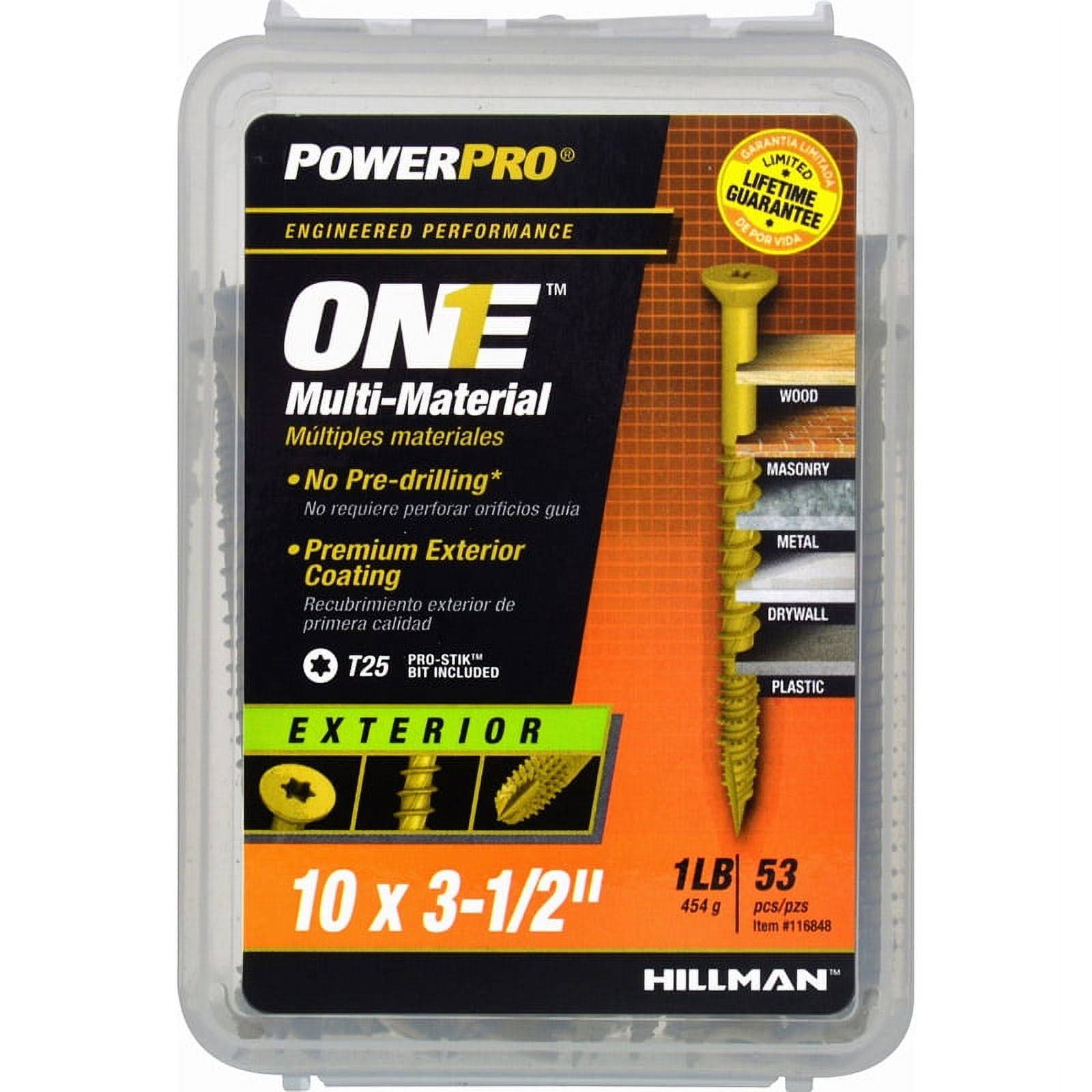 Power Pro One Screws, Multi-Material, Exterior- 55 screws, 1 lb