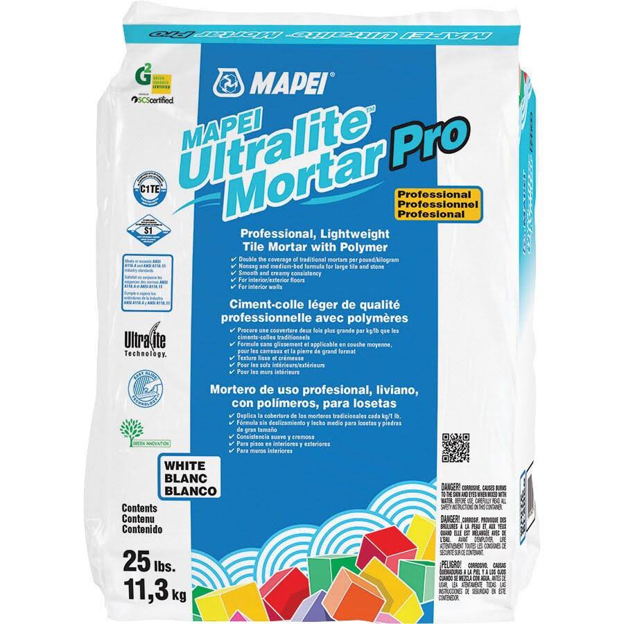 Mapei Ultralite Pro 25-lb White Medium Bed Tile Mortar | 16625PL