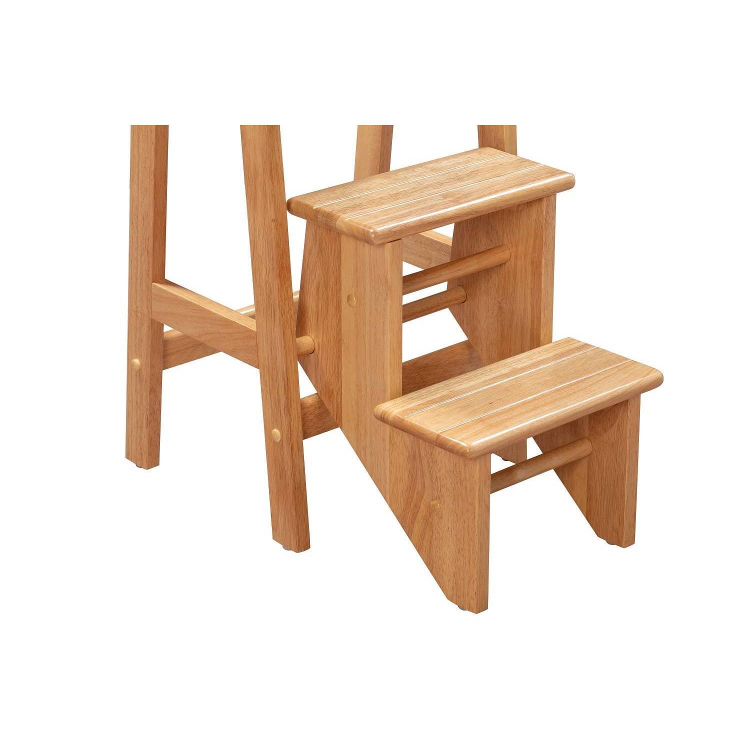 Boraam 36124 24 in. Niko Folding Step Stool, Natural