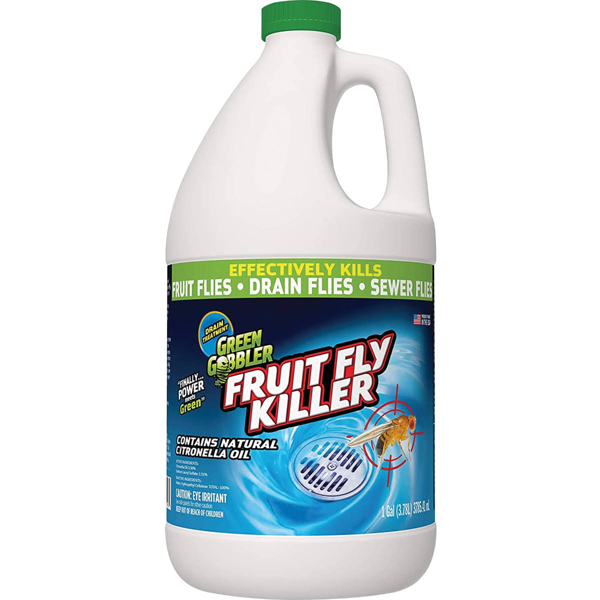 Green Gobbler Fruit Fly Goodbye Gel Drain Treatment-Drain Fly Killer(1 Gallon)
