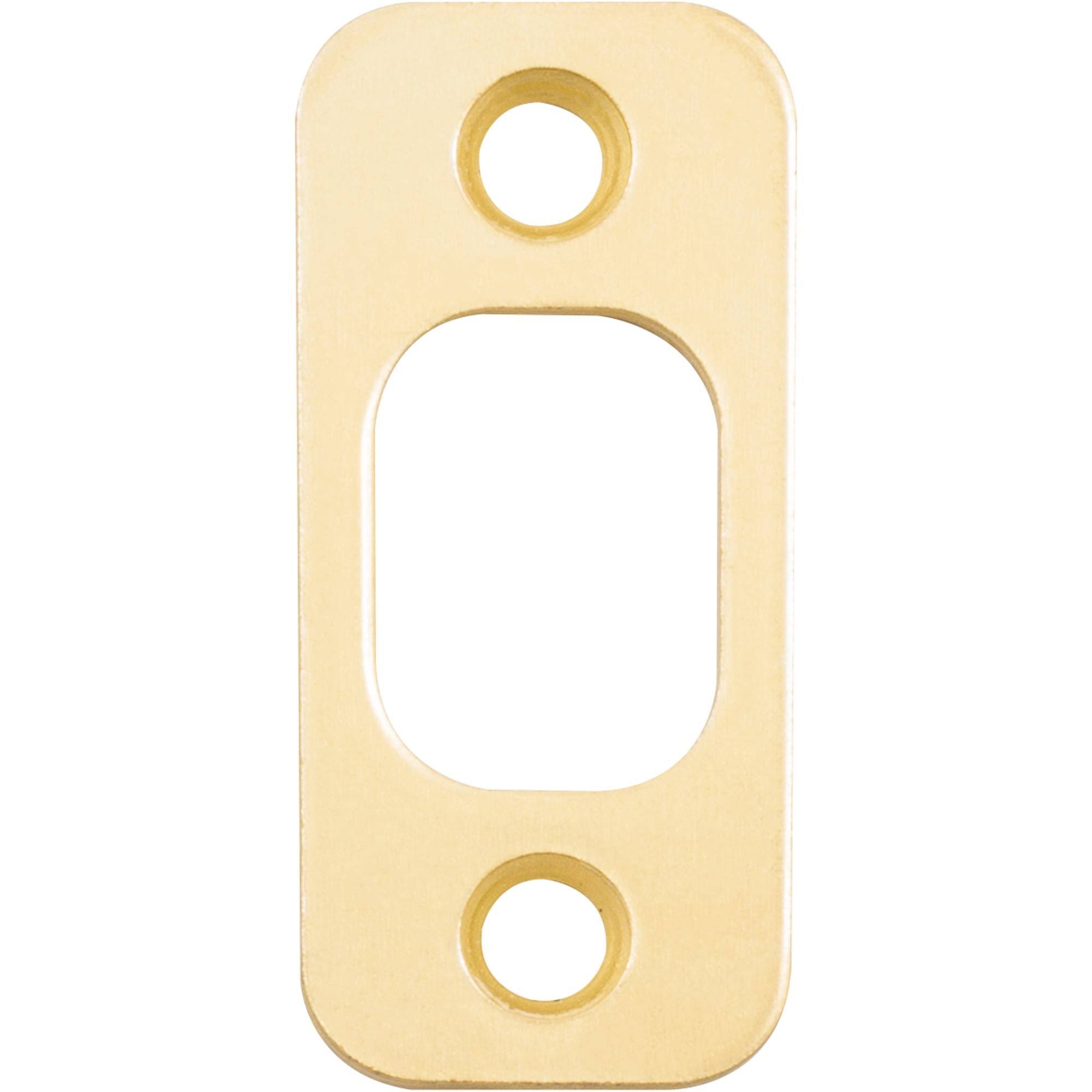 Round Corner Deadbolt Strike- 1-Inch by 2 1/4-Inch / Satin Nickel