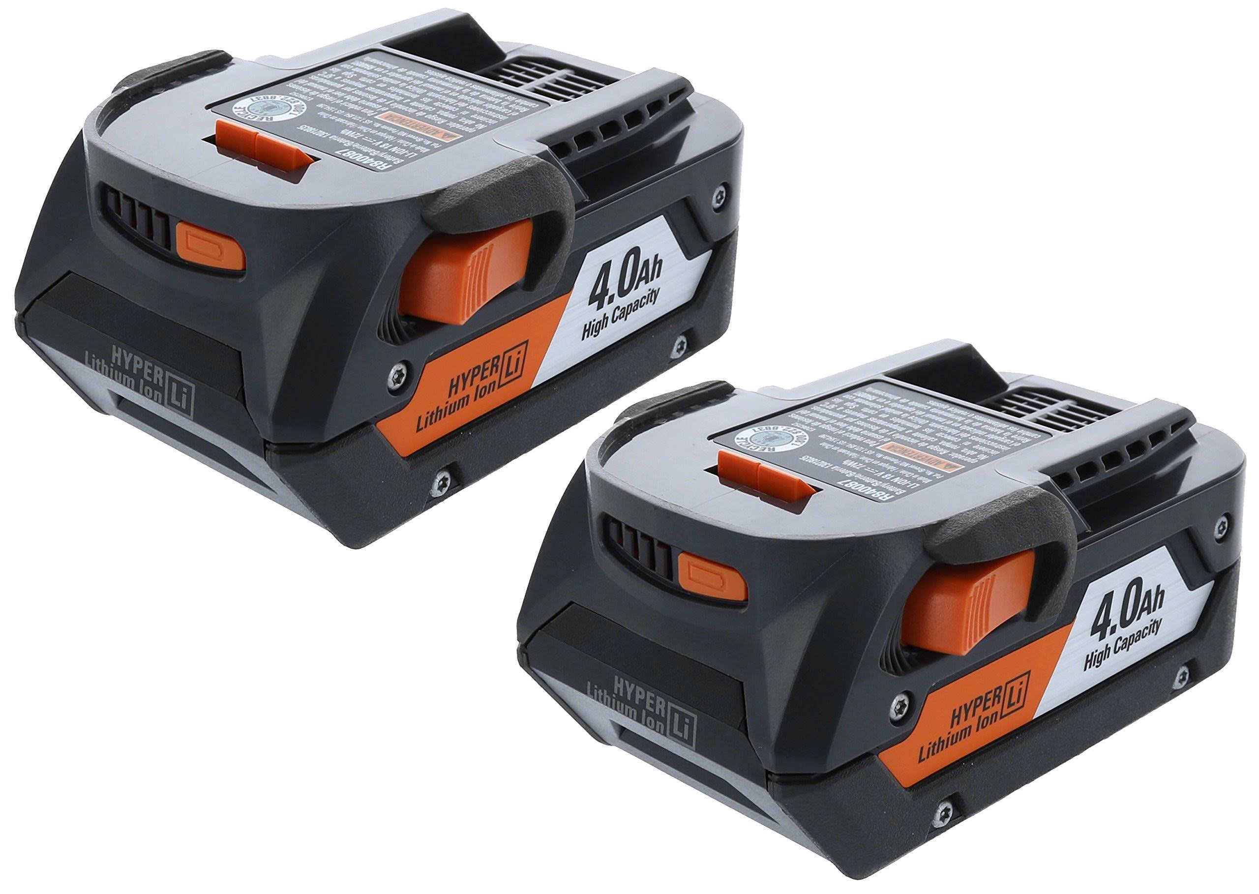 Ridgid AC840087P 18-Volt 4.0Ah Lithium-Ion Battery (2-Pack)