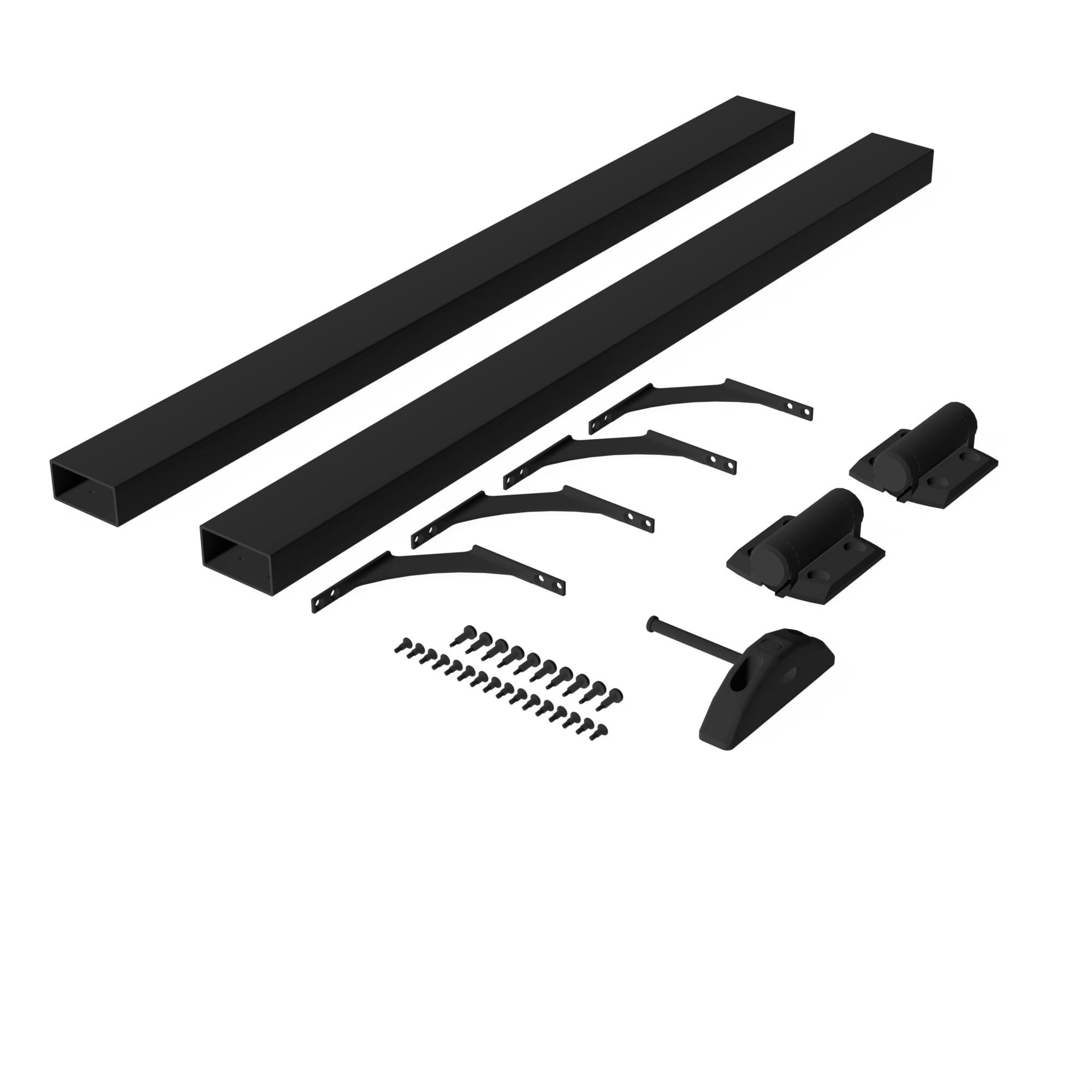 Deckorators 42 in. Textured Black Aluminum Rapid Rail Gate Kit 477677