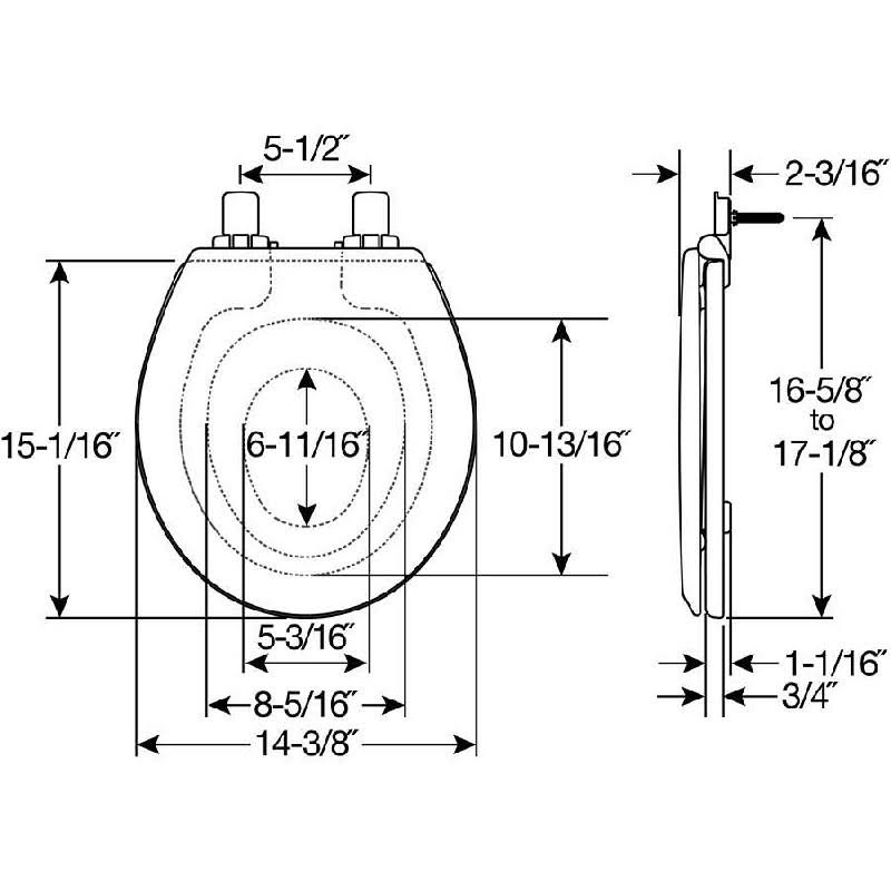 Bemis 485E4 NextStep2 Child/Adult Round Toilet Seat