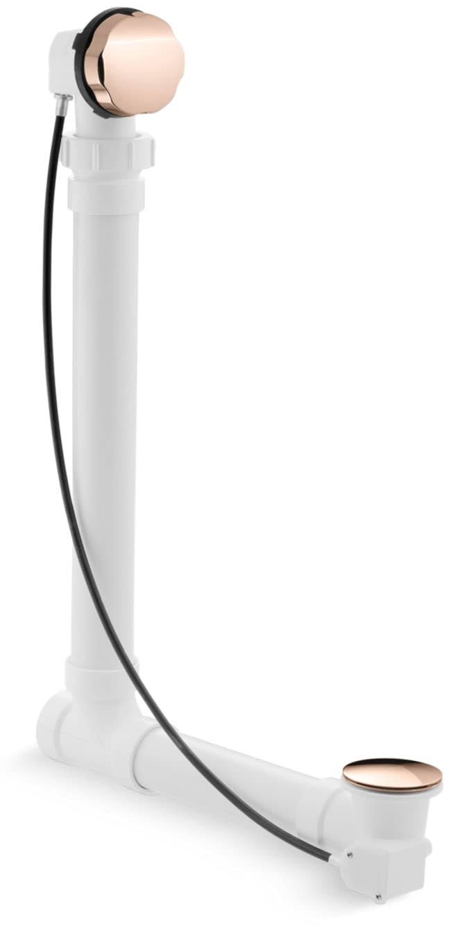 Kohler k-7213 Clearflo Cable Bath Drain with PVC Tubing- Vibrant Rose Gold