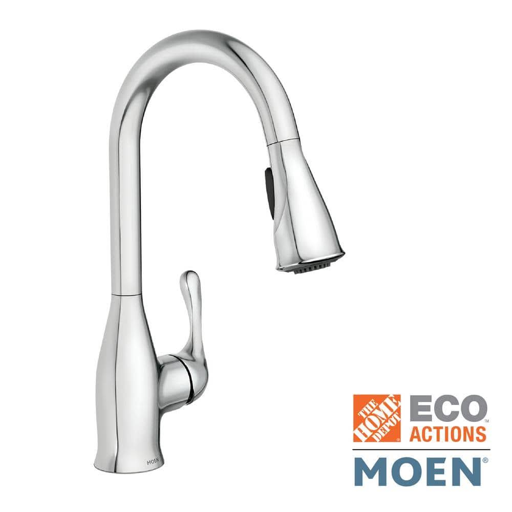 Moen Kaden Single-Handle Pull-Down Sprayer Kitchen Faucet in Chrome