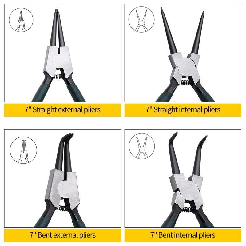 LFSEMINI Snap Ring Pliers Set, 4pcs 7
