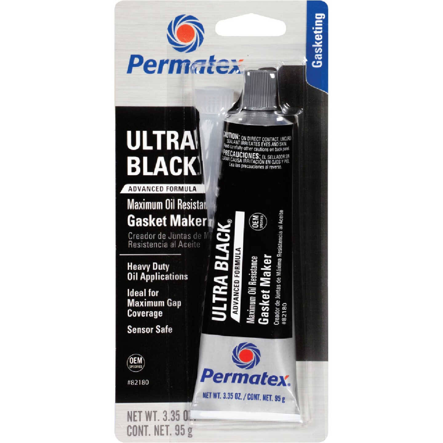 Permatex Ultra Black RTV Silicone Gasket Maker, 3.35-oz.