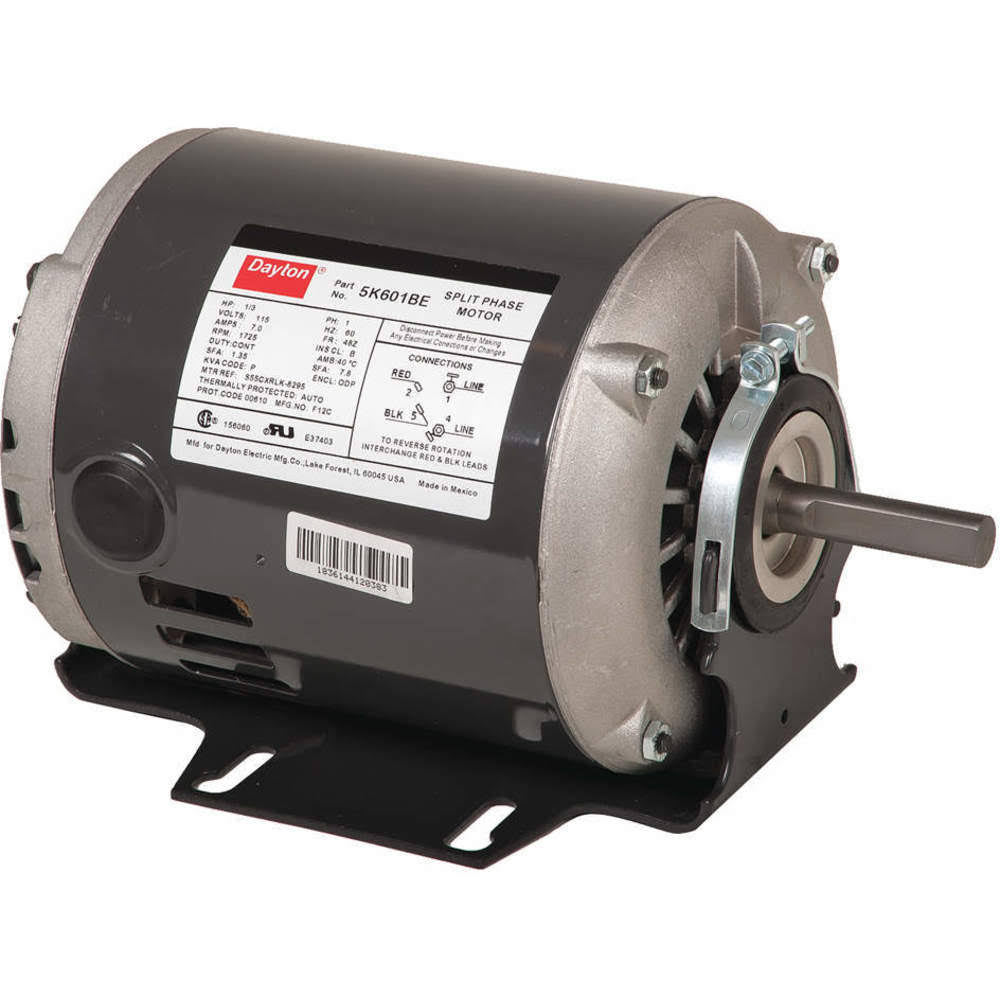 Dayton 6XH61 GP Mtr,Split Ph,ODP,1/4 Hp,1725 rpm,48