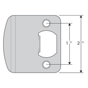 Kwikset 83536 Extended Lip Strike Plate- Satin Nickel