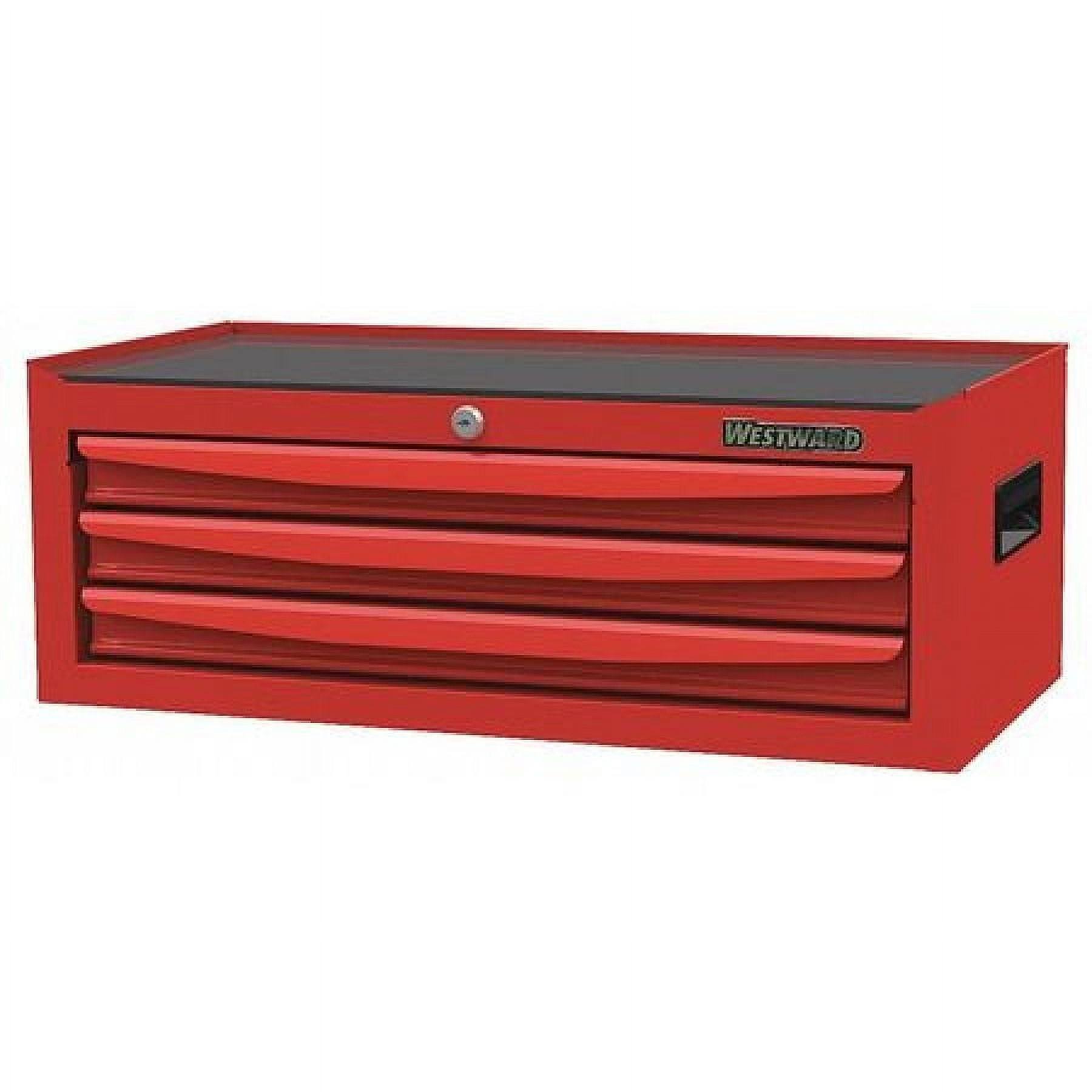 Westward 48RJ72 Intermediate Chest,3 Drawers,red