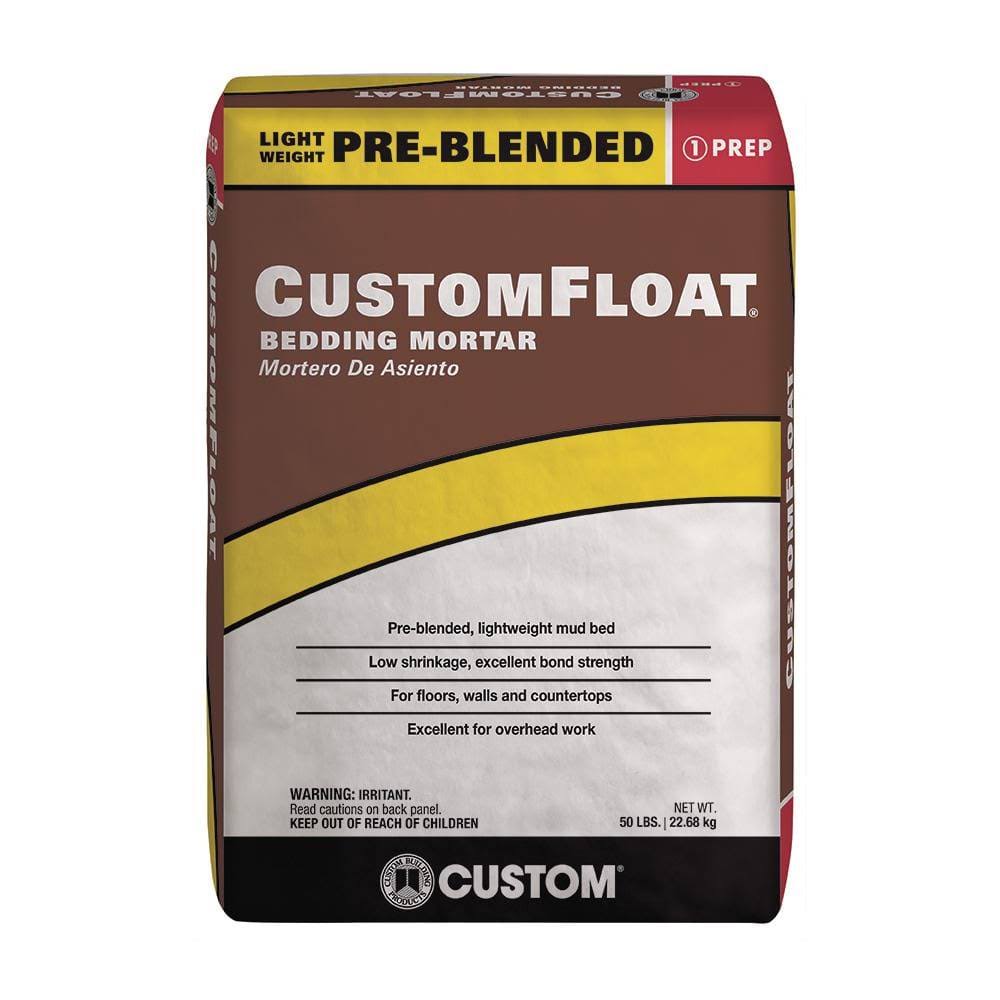 CustomFloat 50 lb. Brown Bedding Mortar and Brown Coat