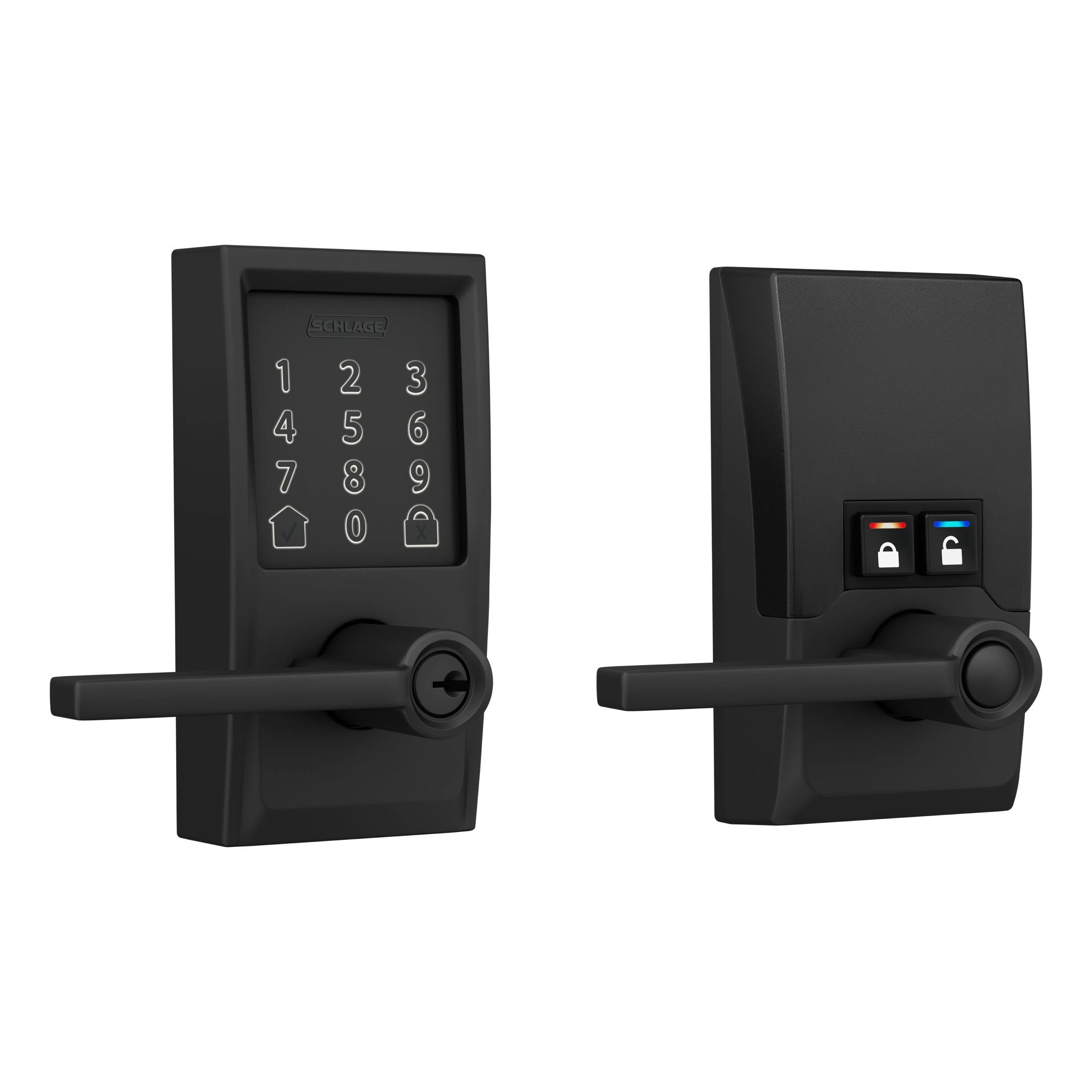 Schlage Encode Lever Century Matte Black Latitude.