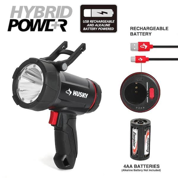 Husky 2500 Lumens Dual Power Floating Rechargeable Spotlight