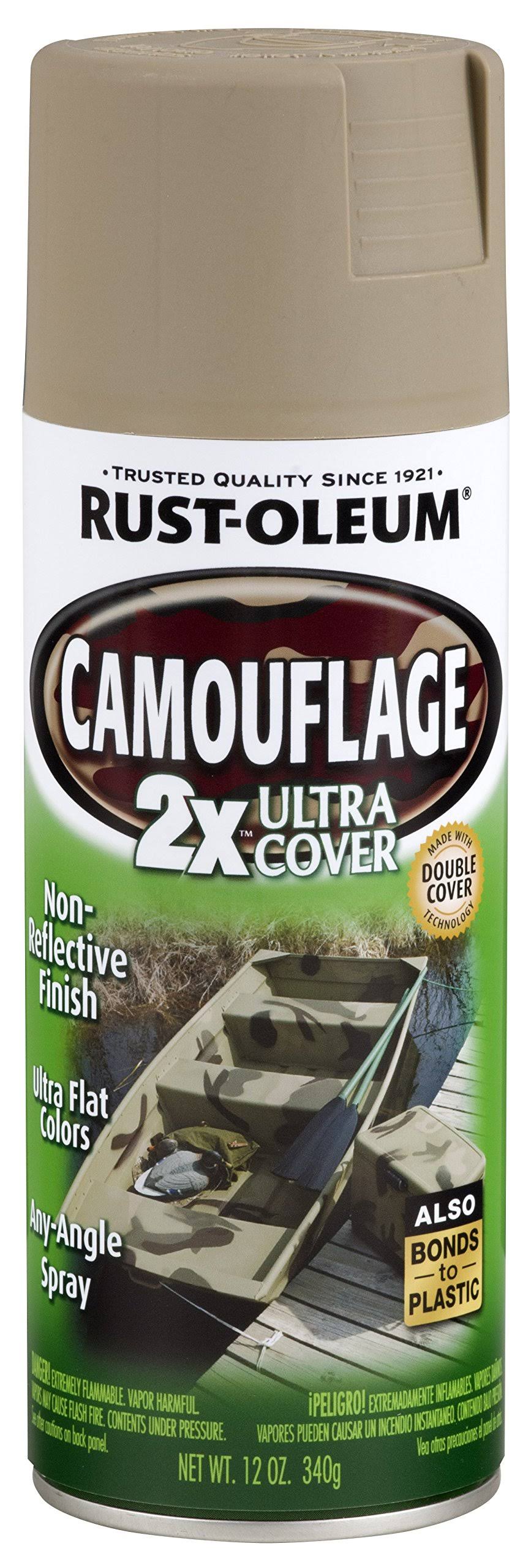 Khaki, Rust-Oleum Camouflage 2x Ultra Cover Spray Paint, 12 oz