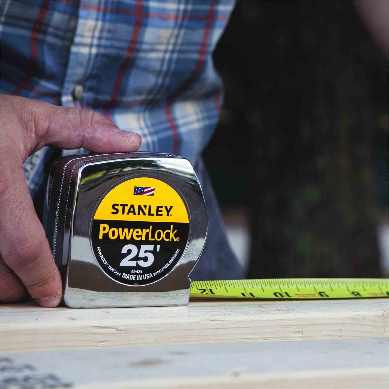 Stanley 33-425 Powerlock Tape Measure 1 inch x 25ft.- 4 Pak