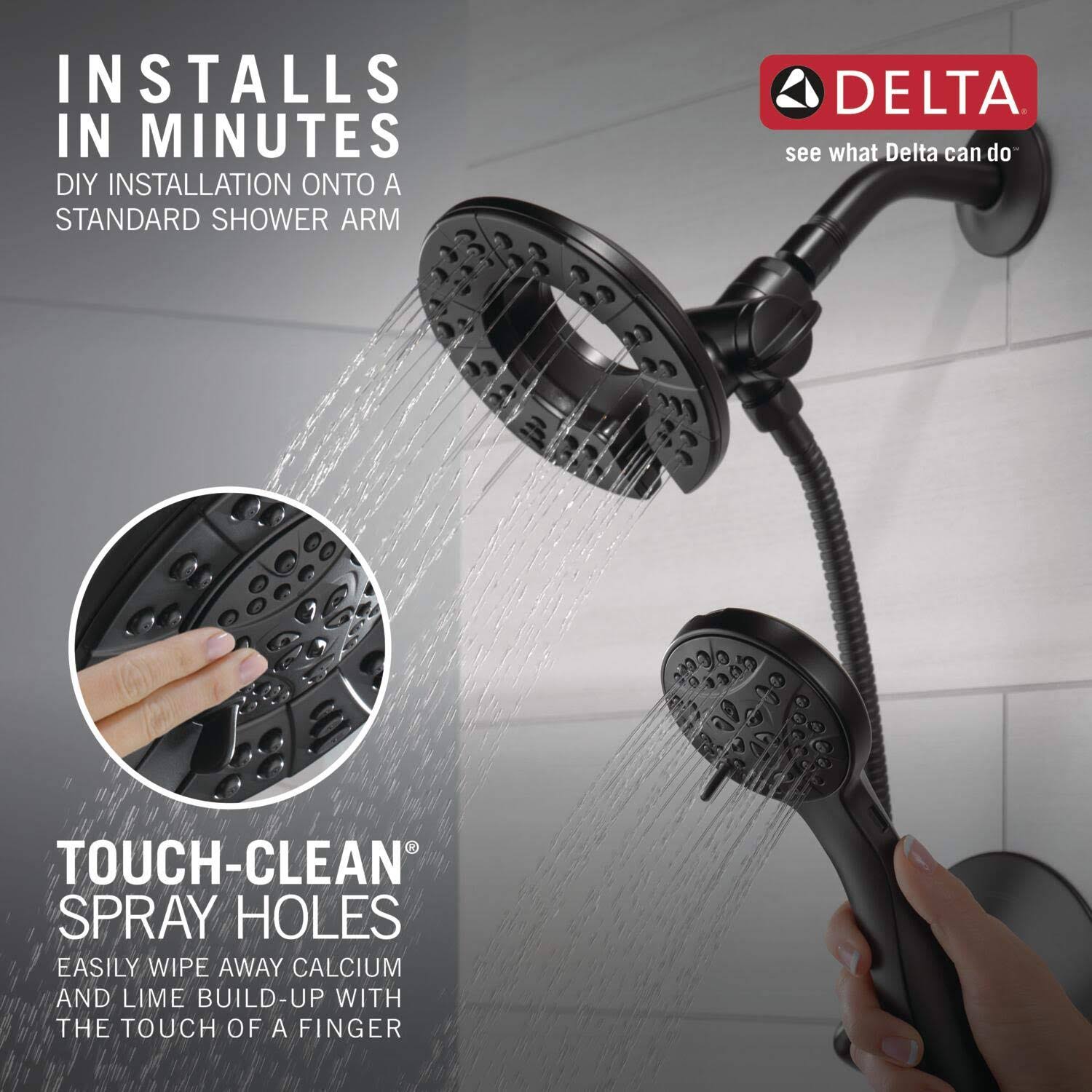 Delta Arvo Matte Black 1-Handle Shower Faucet with Valve 142840-I