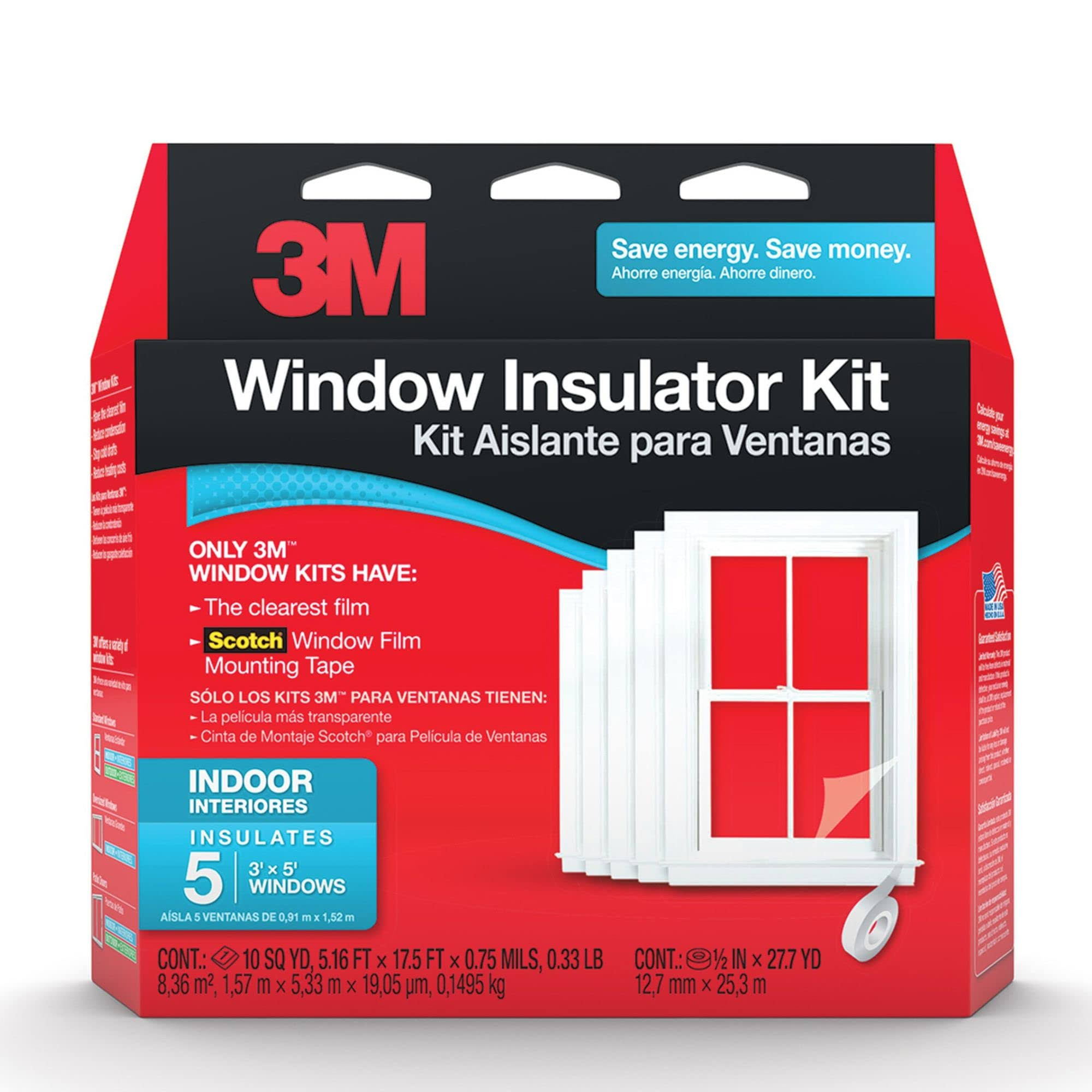 3m Indoor Window Insulator Kit- 5 pack