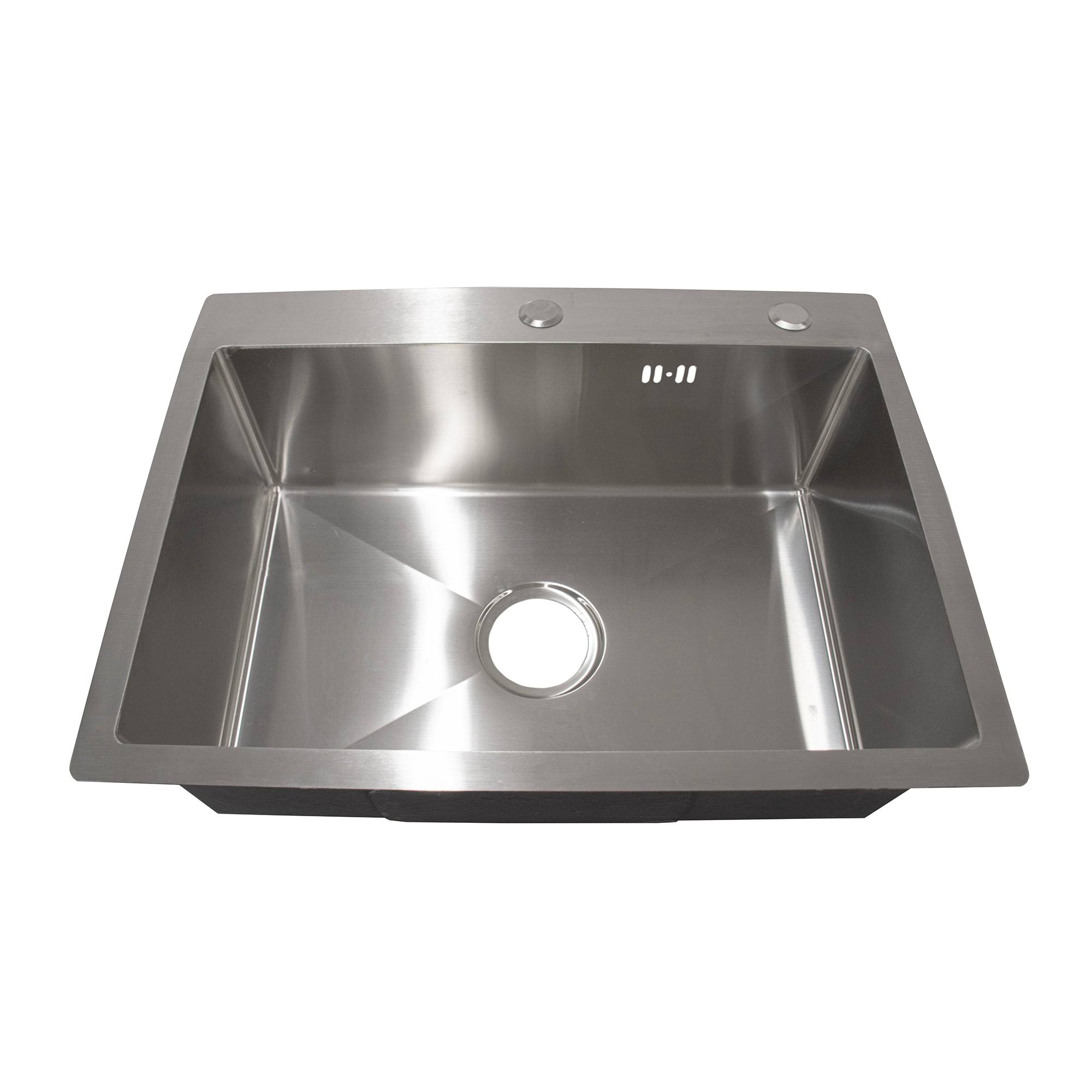 Blue Sky Outdoor Living 17.6 in. Stainless Steel Outdoor Kitchen Sink with Drainer and Stopper Set