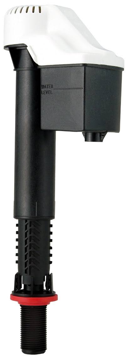Korky 528 QuietFill Toilet Fill Valve, White/Black, 10-3/8