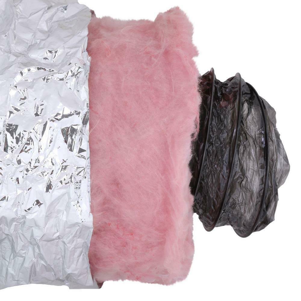 9 in. x 25 ft. Insulated Flexible Duct R6 Silver Jacket