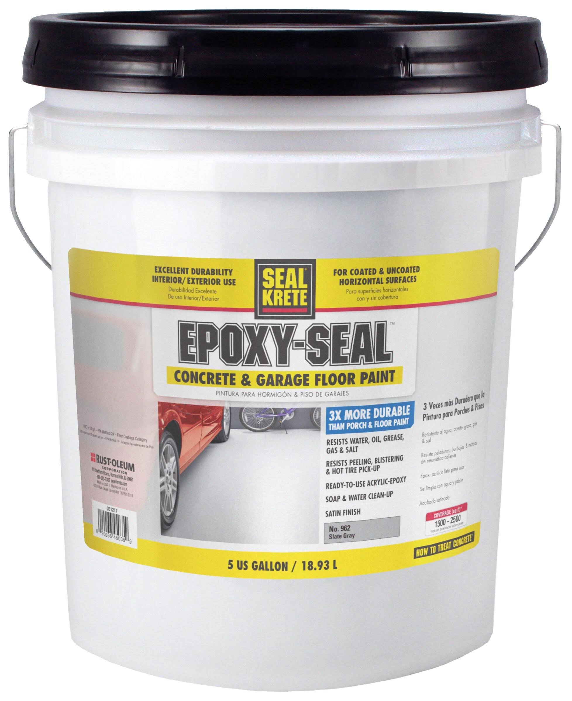 Seal-Krete Epoxy-Seal Concrete and Garage Metallic Slate Gray 5 Gal