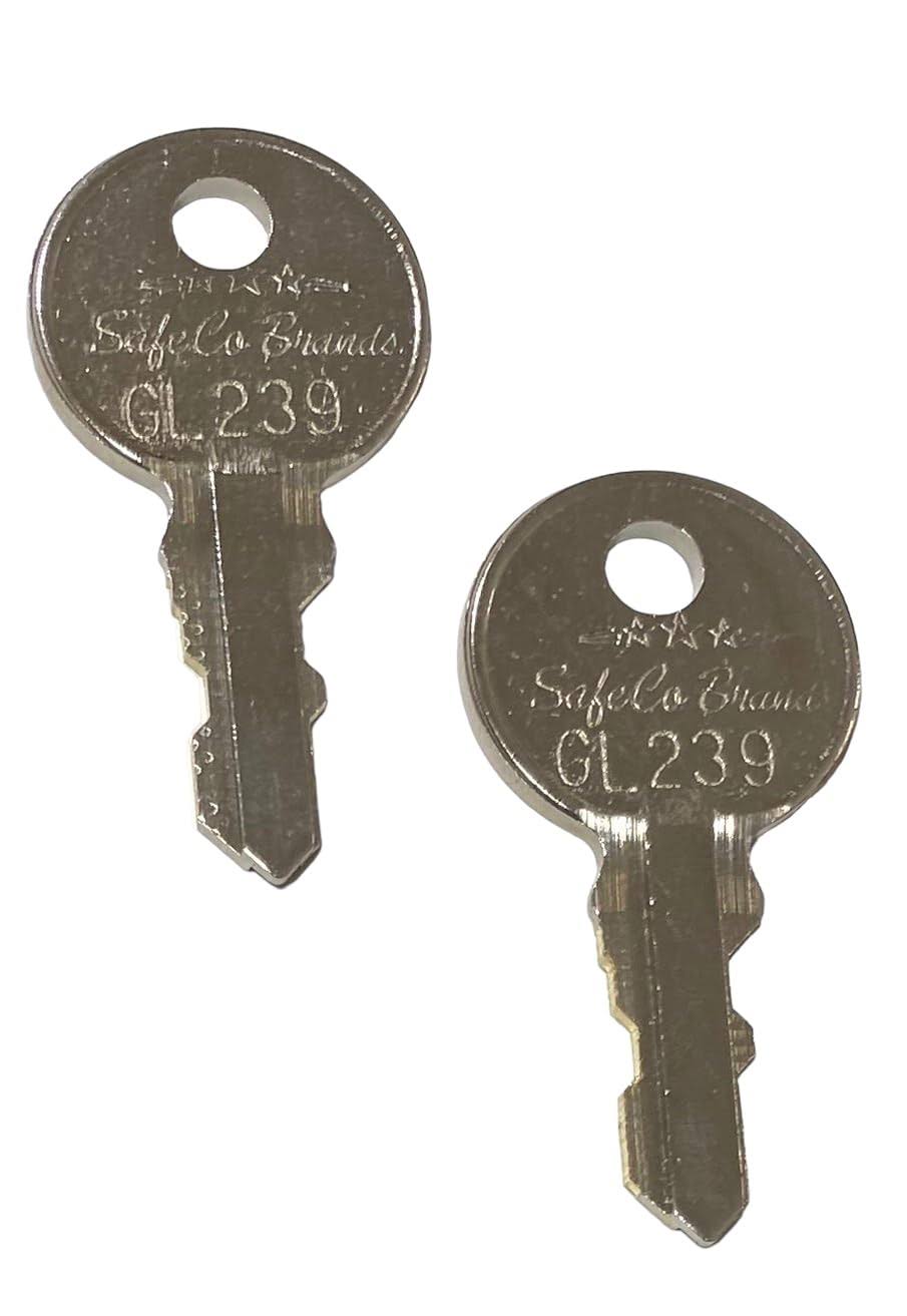 Replacement Keys for Stack-On Safes & Boxes for Key Codes GL200-GL249 2-Keys Safeco Brands (GL200)