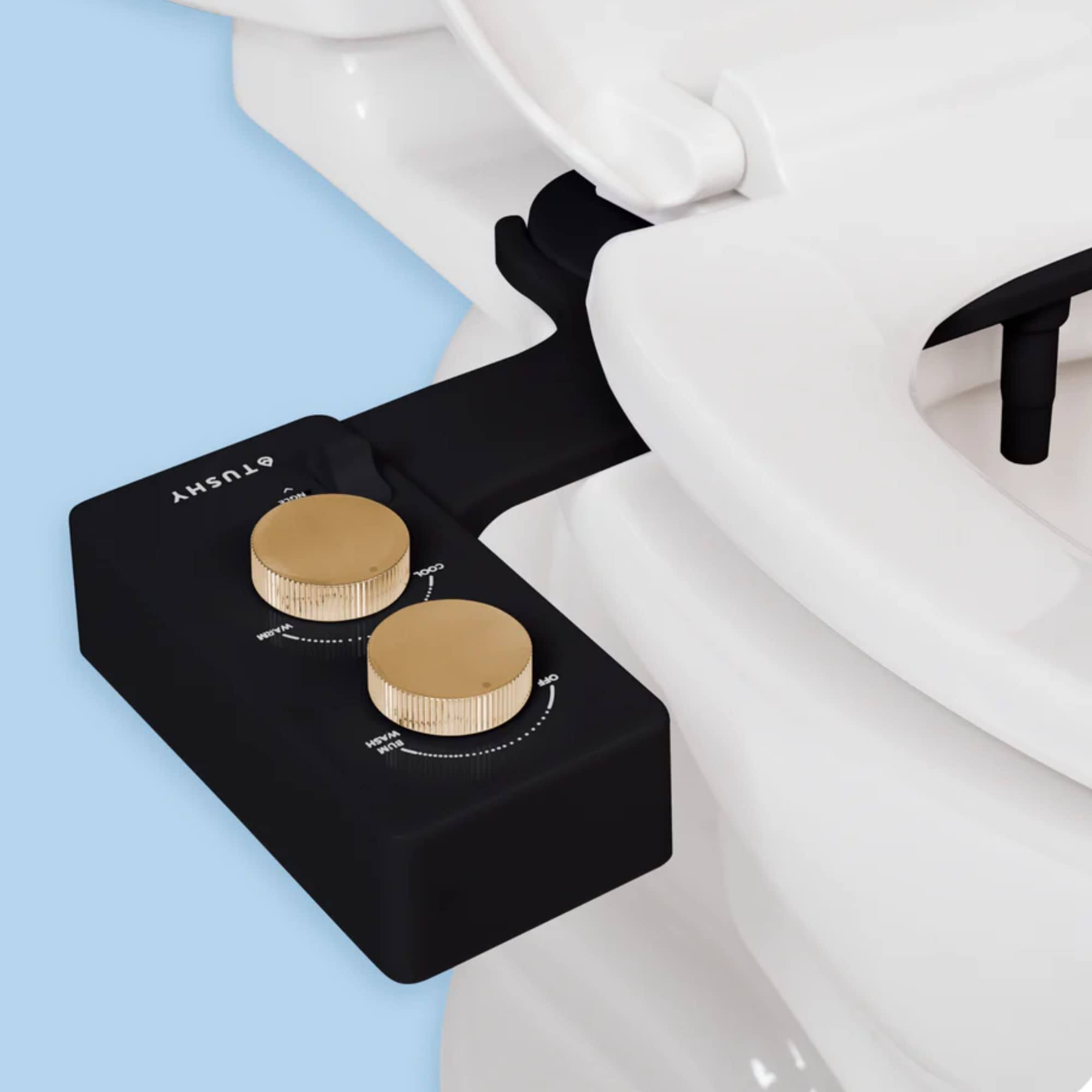 Tushy Spa 3.0 Temperature Control Bidet in Noir/Royale