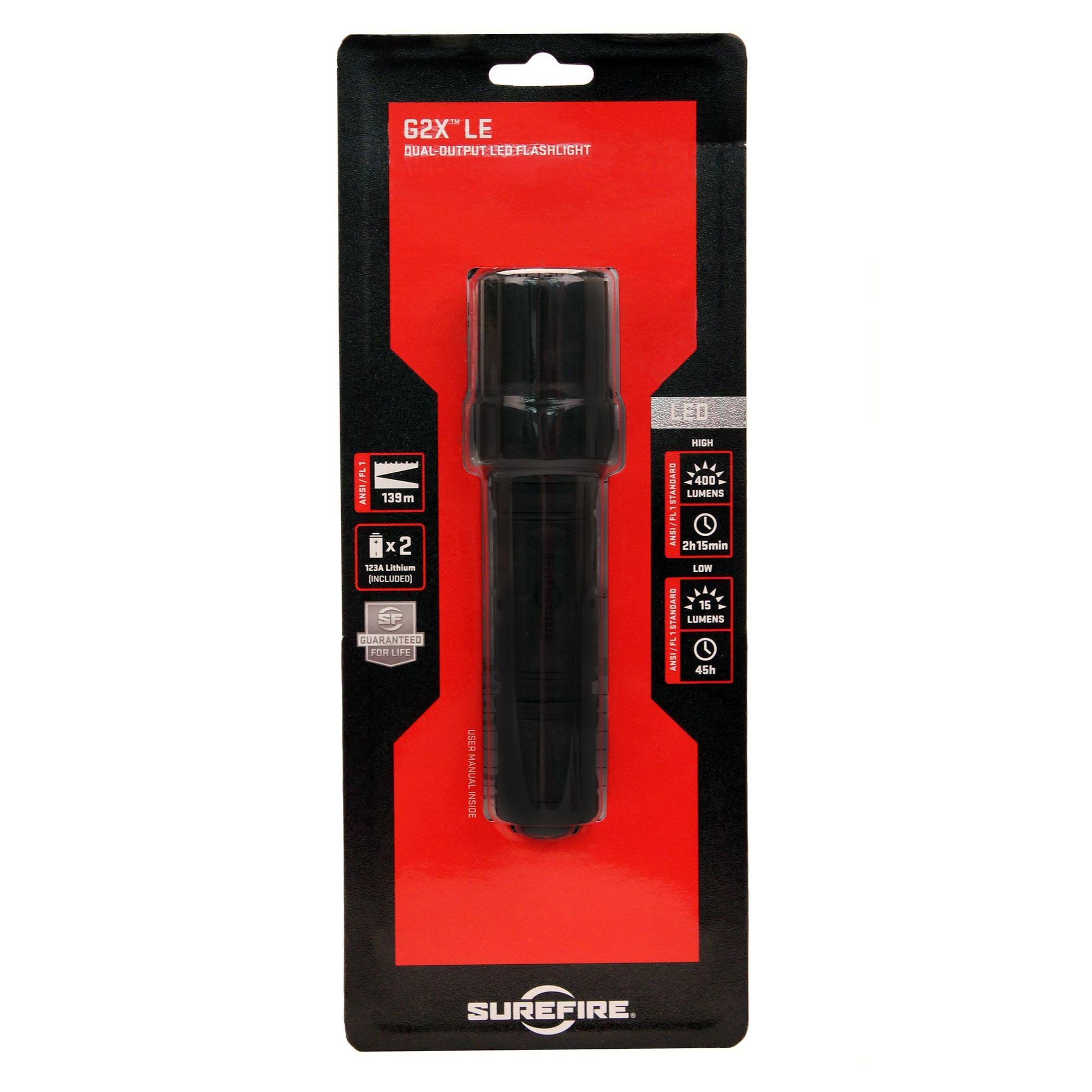 SureFire G2X LE Dual-Output 400 Lumens LED Flashlight