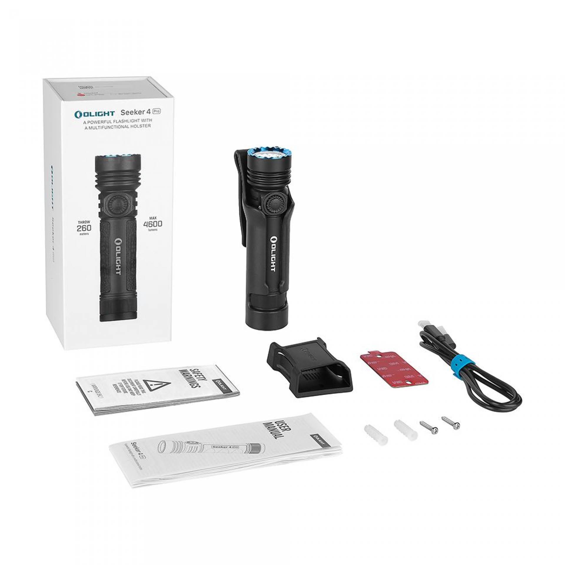 Olight Seeker 4 Pro LED Flashlight Blue 46000 Lumens