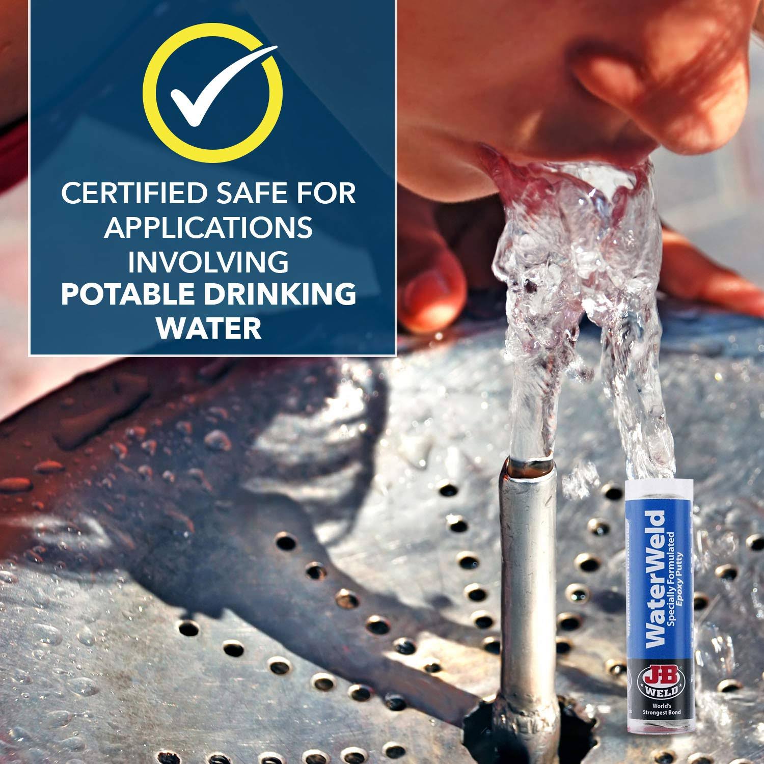 J-B Weld 8277 WaterWeld Epoxy Putty Stick- 2 oz.