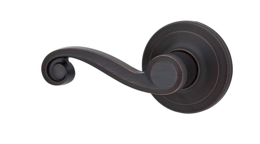 Kwikset Lido Polished Brass Left-Handed Dummy Lever