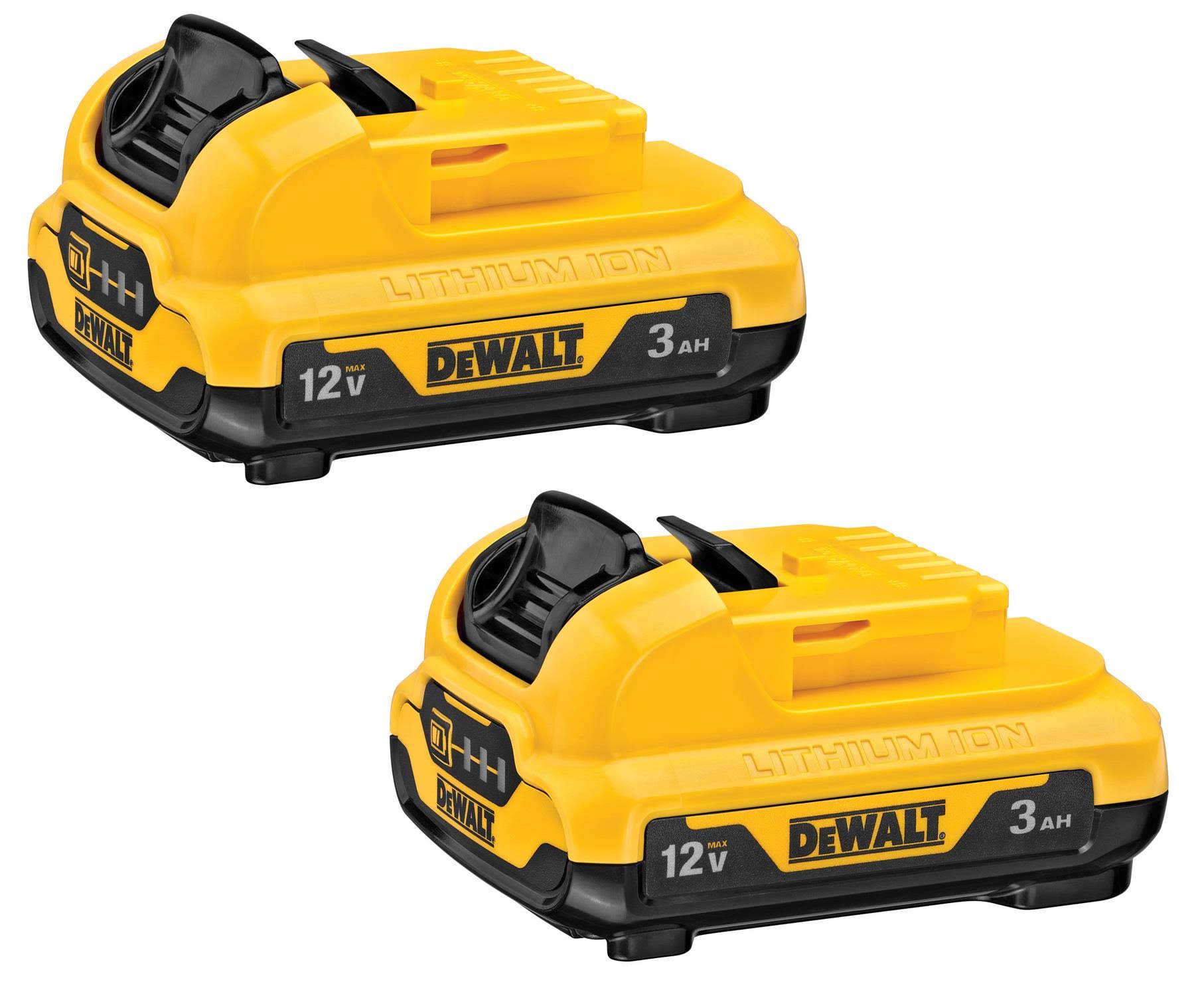 DeWalt DCB124-2 12V Max 3Ah Lithium Ion Battery (2 Pack)