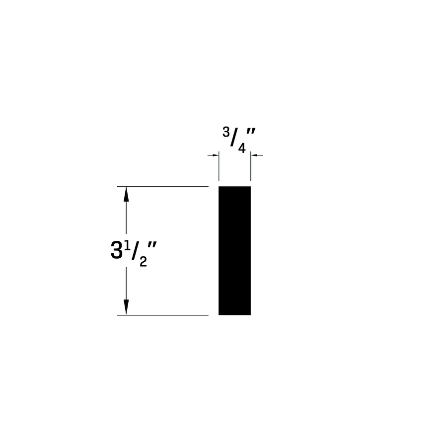 Royal Building Products 0.75-in x 3.5-in x 8-ft PVC Trim Board | 2826
