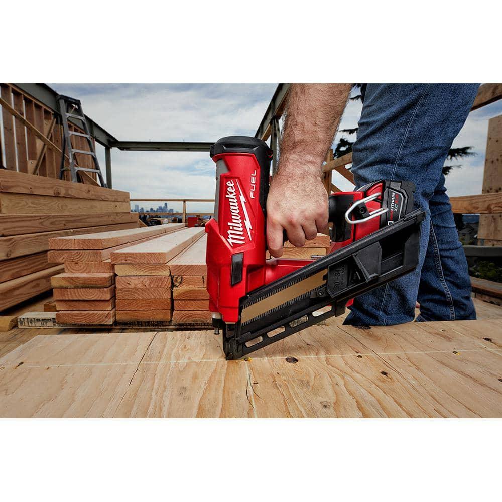 Milwaukee 2745-20-48-73-2010 M18 Fuel 3-1/2 in. 18-Volt 30-Degree Brushless Cordless Framing Nailer with Clear Anti Scratch Safety Glasses