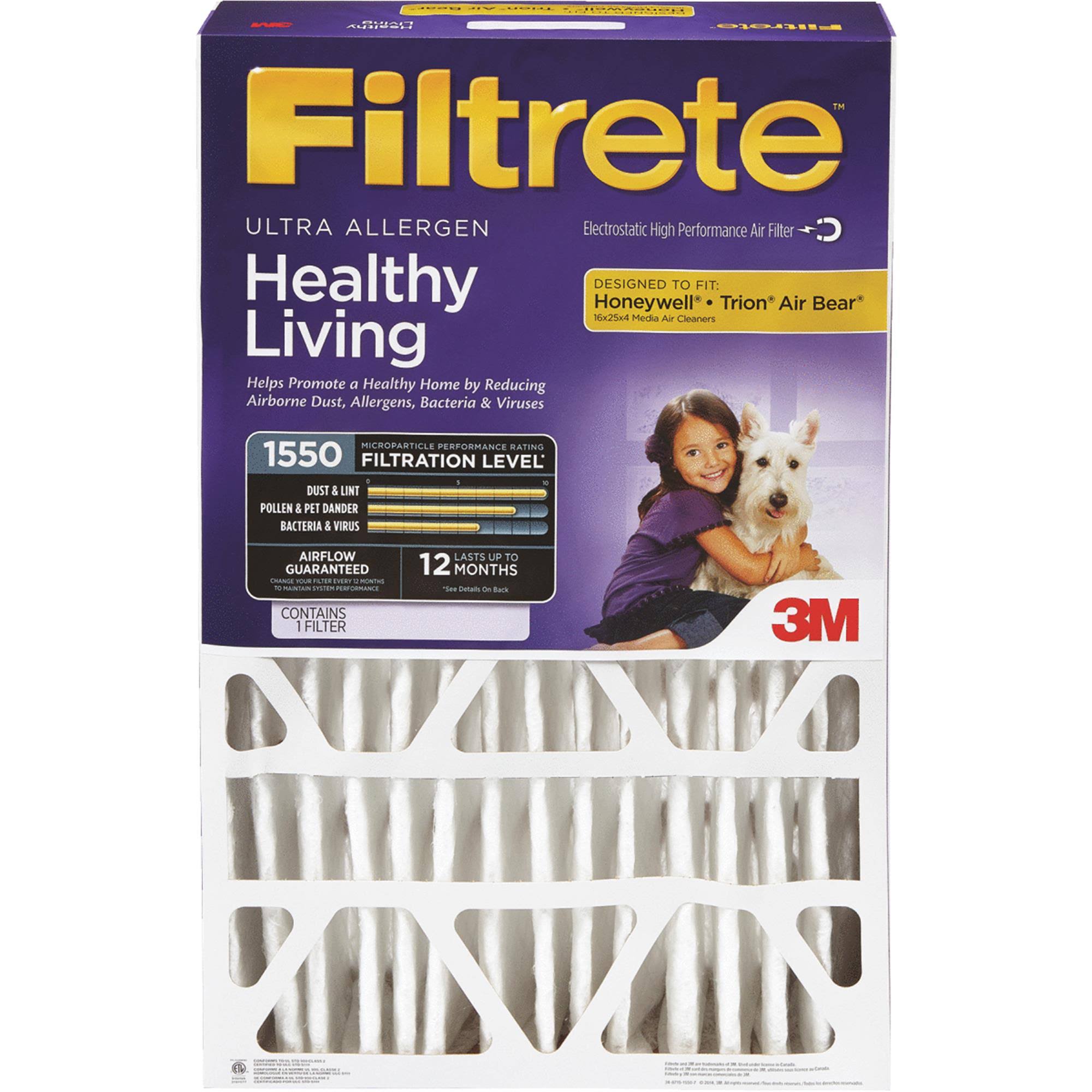 3M Filtrete 1550 Allergen Reduction Filter, 20