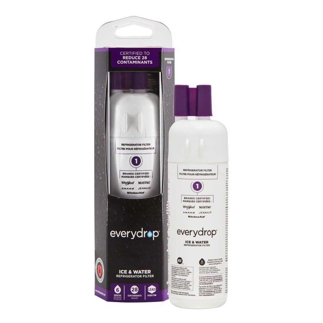 EveryDrop EDR1RXD2 Whirlpool Refrigerator Water Filter Pack of 2