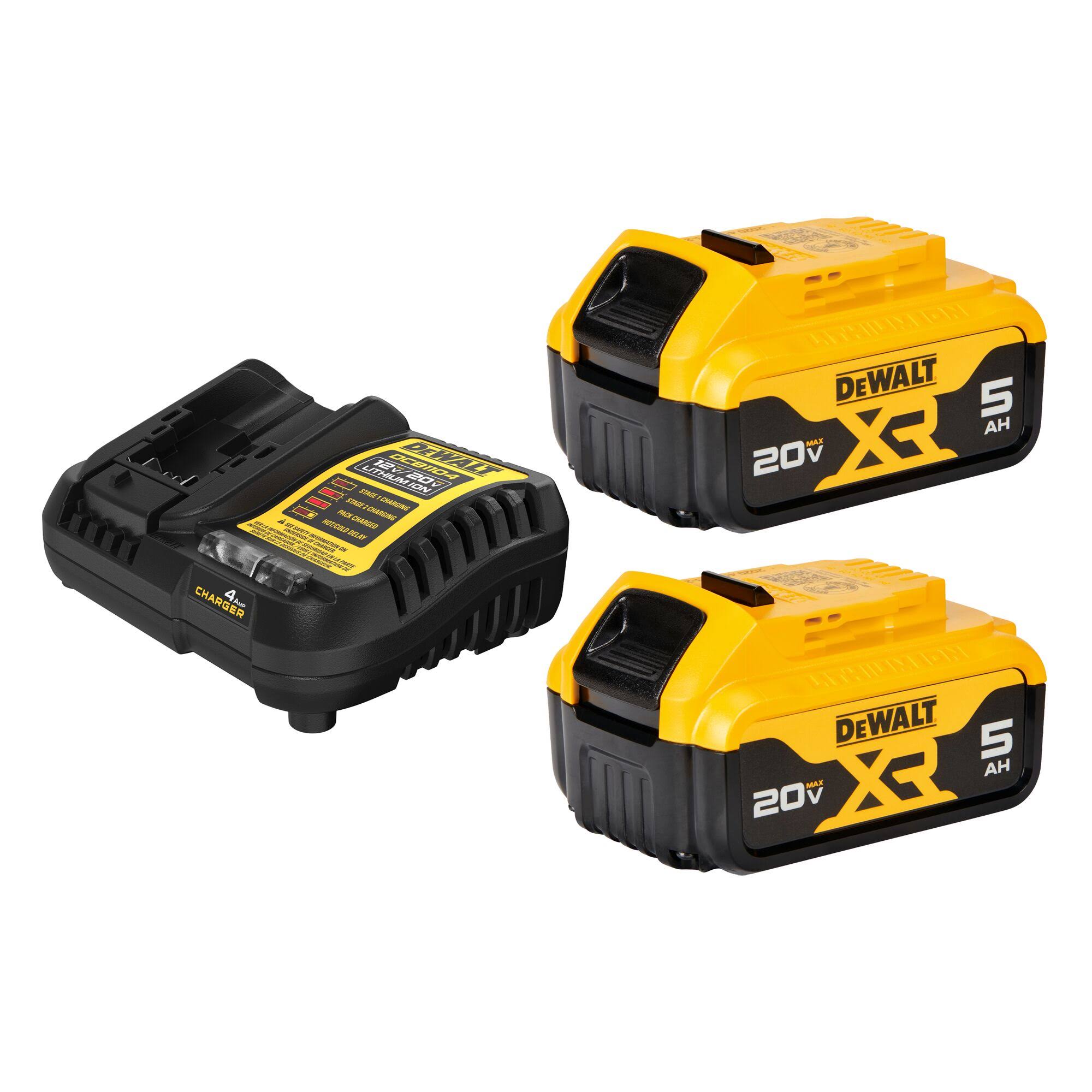 DeWalt 20V Max XR Premium Lithium-Ion 5Ah Starter Kit- DCB205-2C
