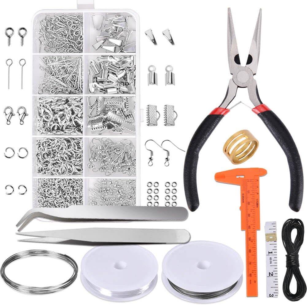 Paxcoo Jewelry Making Supplies Kit- Jewelry Repair Tool with Accessories Jewelry Pliers Jewelry